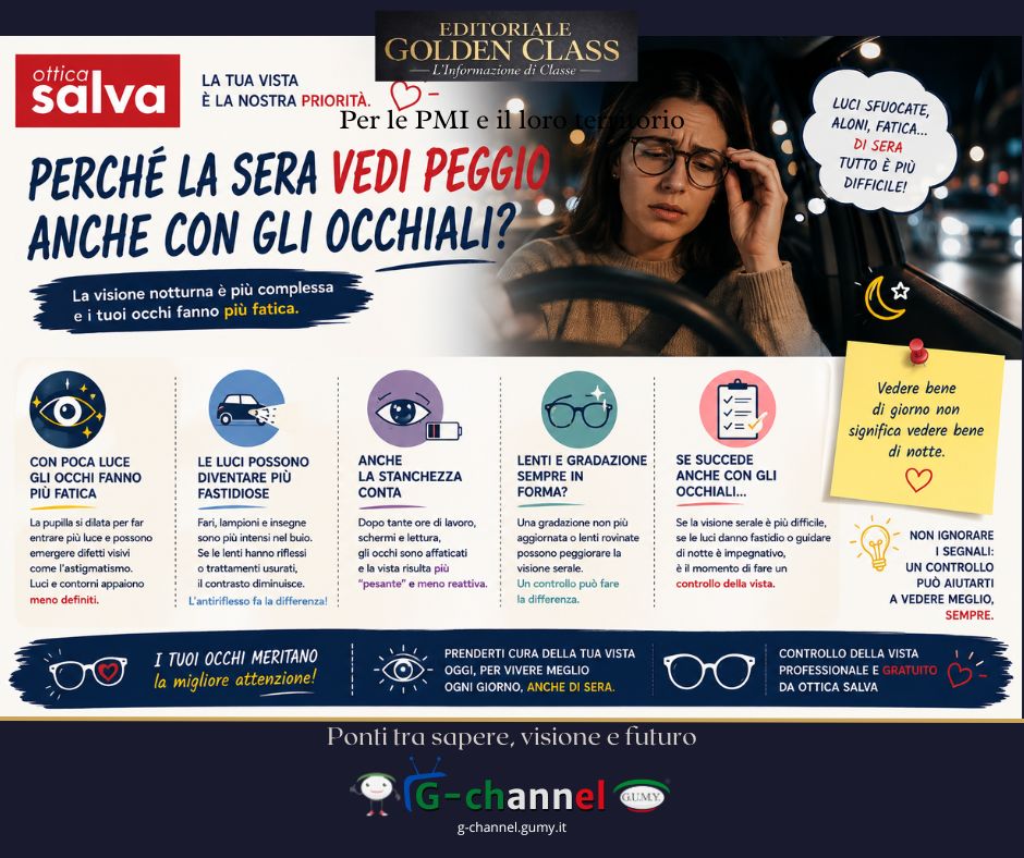 Perché la sera vedi peggio anche con gli occhiali?